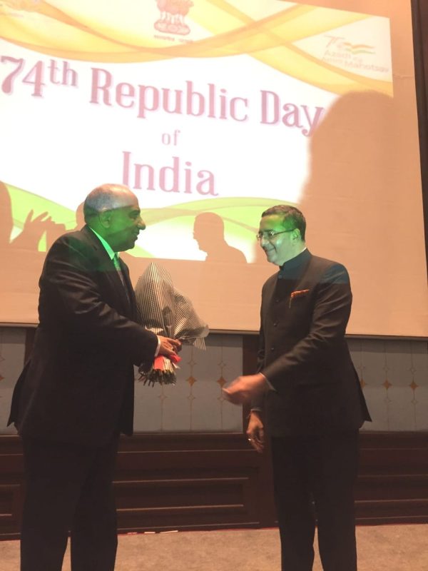 سفارة الهند بالقاهرة تقيم احتفالا بمناسبة يوم جمهورية الهند الـ74