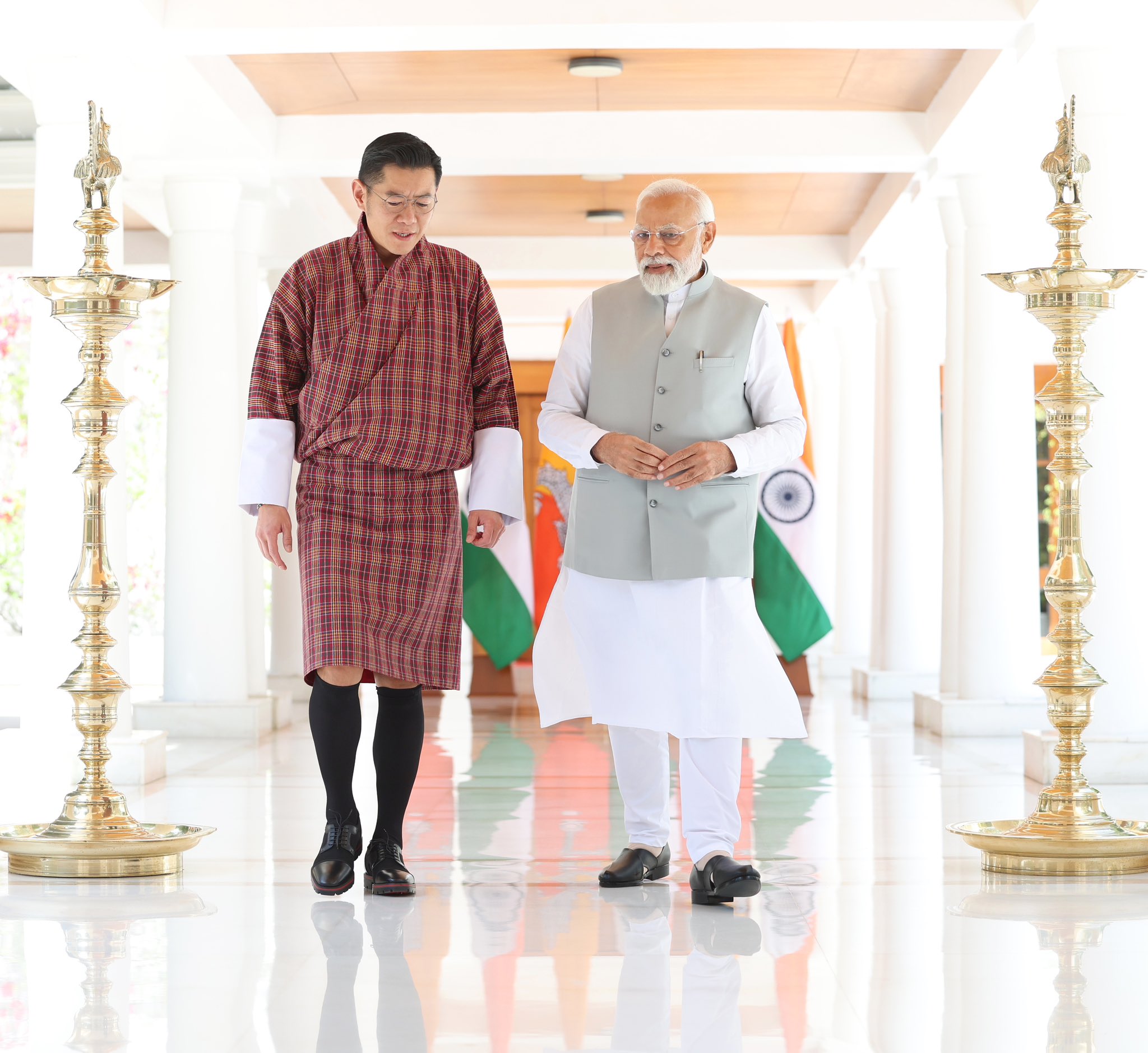 رئيس الوزراء مودي يعقد اجتماعًا ثنائيًا مع ملك بوتان وانجتشوك