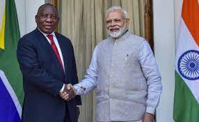 رئيس الوزراء مودي يُجري محادثة هاتفية مع رئيس جنوب إفريقيا