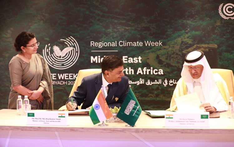 الهند والسعودية توقّعان مذكرة تفاهم في مجال الربط الكهربائي والهيدروجين الأخضر النظيف وسلاسل التوريد